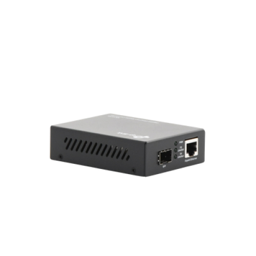 Convertidor Fibra Óptica Monomodo o Multimodo / 1 Puerto SFP 1000 Mbps / 1 Puerto RJ45 10/100/1000 Mbps / Plug and Play 