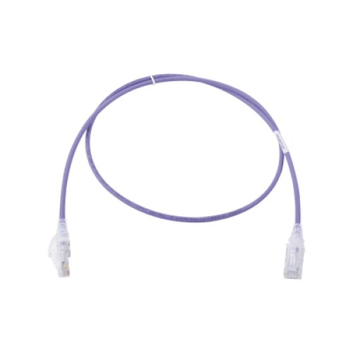 Patch Cord MC6 Modular Cat6 UTP, CM/LS0H, 0.91 Metros (3 Pies), Color Violeta, Diámetro Reducido (28AWG), Versión Bulk (Sin Empaque Individual) Patch Cord MC6 Modular Cat6 UTP, CM/LS0H, 0.91 Metros (3 Pies), Color Violeta, Diámetro Reducido (28AWG), Versión Bulk (Sin Empaque Individual)