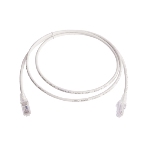 Patch Cord MC6 Modular Cat6 UTP, CM/LS0H, 1.52 Metros (5 Pies), Color Blanco, Versión Bulk (Sin Empaque Individual)