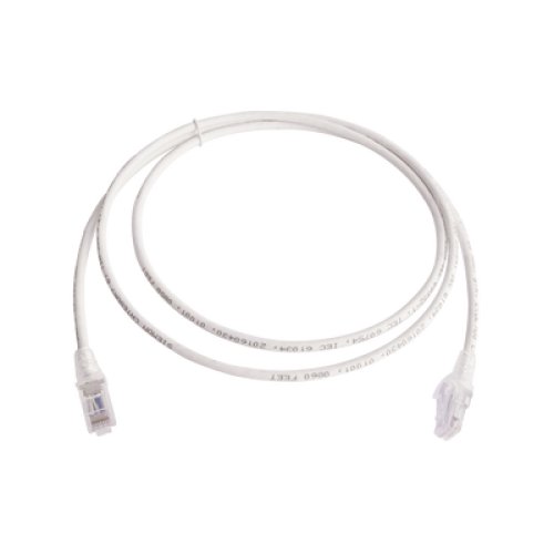 Patch Cord MC6 Modular Cat6 UTP, CM/LS0H, 1.52 Metros (5 Pies), Color Blanco, Versión Bulk (Sin Empaque Individual)