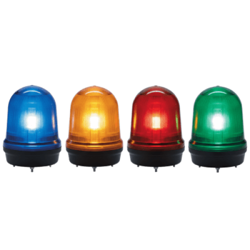 LED con patrones fijo/intermitente, estroboscópico y simulación rotatorio, Color Rojo de 110-220 VCA