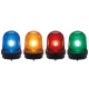 LED con patrones fijo/intermitente, estroboscópico y simulación rotatorio, Color Rojo de 110-220 VCA