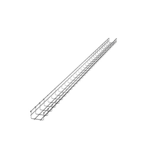 Charola Tipo Malla 66/100 mm, Acabado Electro Zinc, Hasta 105 Cables Cat6, Tramo de 3 Metros