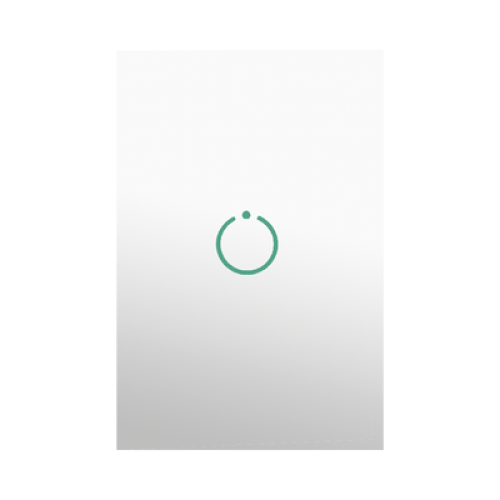 (ZWAVE) Interruptor On/Off panel táctil touch inalámbrico Zwave Plus 1 boton. No requiere cable neutro, Compatible con Hubitat HC8, Álula  M2M, otros 