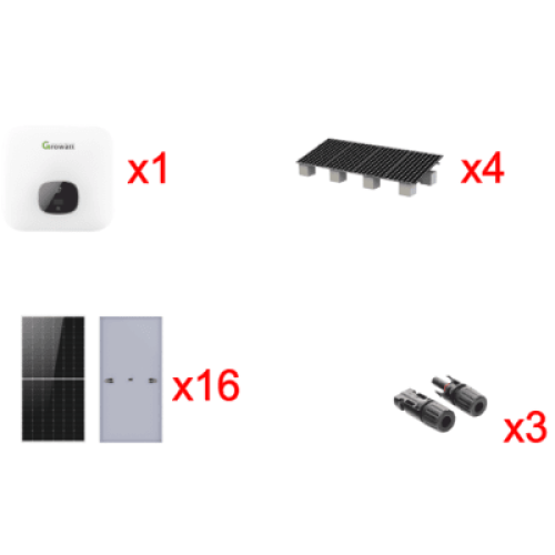 Kit Solar Interconexion  / 10kW  220Vca / Inversor GROWATT / Montaje Incluido  