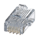 Plug RJ45 Cat5e, Para Cable UTP de Calibres 24-26 AWG, Chapado en Oro de 50 Micras, Paquete de 100 Piezas