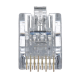 Plug RJ45 Cat5e, Para Cable UTP de Calibres 24-26 AWG, Chapado en Oro de 50 Micras, Paquete de 100 Piezas