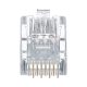 Plug RJ45 Cat5e, Para Cable UTP de Calibres 24-26 AWG, Chapado en Oro de 50 Micras, Paquete de 50 Piezas
