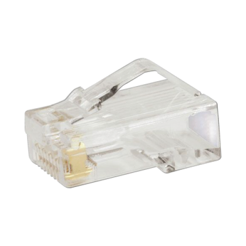 Plug RJ45 Cat5e, Para Cable UTP de Calibres 24-26 AWG, Chapado en Oro de 50 Micras, Paquete de 50 Piezas