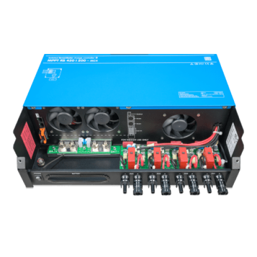 SmartSolar MPPT RS 450/200-MC4. Controlador Solar MPPT 200A, Voltaje: 48 Vcc. Para uso con Inv. Cargadores Victron