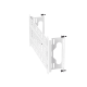 Accesorio Para Montaje de Equipos o Dispositivos en Gabinetes Multipropósito, de Instalación a Presión, de Acero, Color Blanco