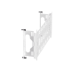 Accesorio Para Montaje de Equipos o Dispositivos en Gabinetes Multipropósito, de Instalación a Presión, de Acero, Color Blanco