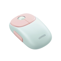 Mouse Inalámbrico FUN | Recargable| 2.4G & Bluetooth | 4 Niveles de DPI | Silencioso | Ergonómico | 5 Botones | Compatible con Windows, macOS 10.5, Android iOS Linux y Chrome OS | Color Rosa.