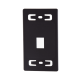Placa de Pared Modular MAX, de 1 Salida, Color Negro Placa de Pared Modular MAX, de 1 Salida, Color Negro