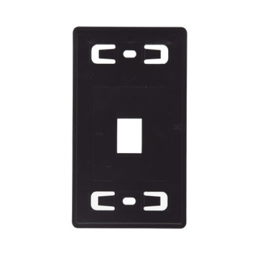 Placa de Pared Modular MAX, de 1 Salida, Color Negro Placa de Pared Modular MAX, de 1 Salida, Color Negro