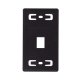 Placa de Pared Modular MAX, de 1 Salida, Color Negro Placa de Pared Modular MAX, de 1 Salida, Color Negro