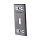 Placa de Pared Modular MAX, de 1 Salida, Color Negro Placa de Pared Modular MAX, de 1 Salida, Color Negro
