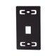 Placa de Pared Modular MAX, de 1 Salida, Color Negro Placa de Pared Modular MAX, de 1 Salida, Color Negro