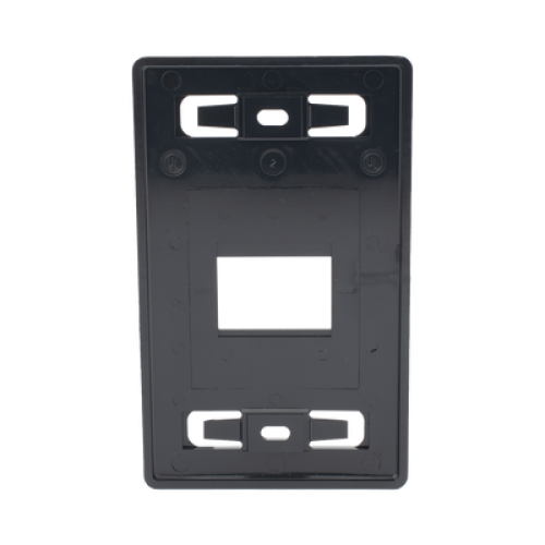 Placa de Pared Modular MAX, de 2 Salida, Color Negro Placa de Pared Modular MAX, de 2 Salida, Color Negro
