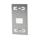 Placa de Pared Modular MAX, de 2 Salidas, Color Blanco