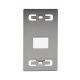 Placa de Pared Modular MAX, de 2 Salidas, Color Blanco