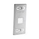Placa de Pared Modular MAX, de 2 Salidas, Color Blanco