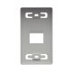 Placa de Pared Modular MAX, de 2 Salidas, Color Blanco