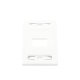 Placa de Pared Modular MAX, de 2 Salidas, Color Blanco, Versión Bulk (Sin Empaque Individual)