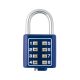 Candado Digital de Combinación M35 / No Requiere Llave / Combinación única integrada por 4 dígitos / Color Azul.
