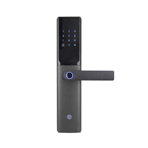 Cerradura Digital JULIUS / Sensor de Huella con Inteligencia Artificial / Registro de 100 Huellas y 100 Códigos / Bloqueo Automático / Modo Niños / IP54 / Incluye 2 Llaves de Alta Seguridad y 4 Tarjetas MIFARE