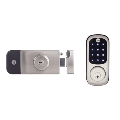 Cerradura Digital para Exteriores / Teclado Digital Táctil / Control Remoto App Yale / Compatible Zigbee-Z Wave Plus / Resistente Intemperie / Hasta 250 Usuarios / Baterías AA