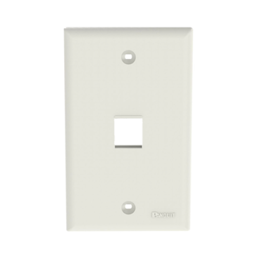 Placa de Pared Vertical, Salida Para 1 Puerto Keystone, Color Blanco Mate
