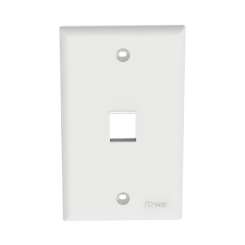 Placa de Pared Vertical, Salida Para 1 Puerto Keystone, Color Blanco