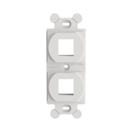 Marco de Módulo Dúplex, Para Placas Frontales Estándar NEMA 106, Acepta 2 Módulos Keystone, Color Blanco