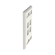 Placa de Pared Vertical, Salida Para 4 Puertos Keystone, Con Espacios Para Etiquetas, Color Blanco Mate