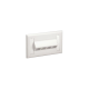 Placa de Pared Horizontal, Salida Para 4 Puertos Keystone, Con Espacios Para Etiquetas, Color Blanco Mate