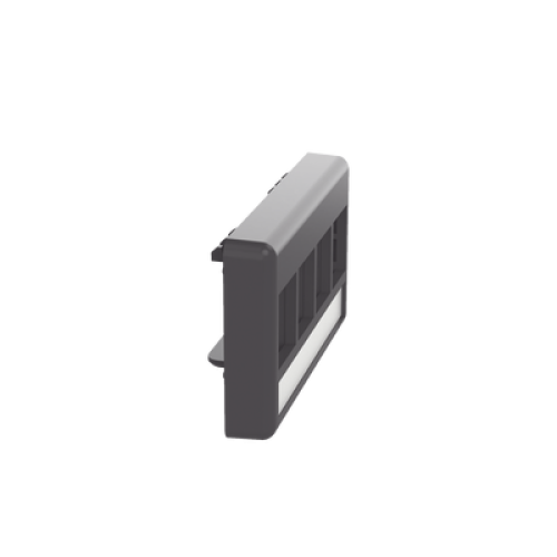Placa de Mobiliario Modular Estándar, Salidas Para 4 Puertos Keystone, Color Negro
