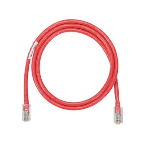 Cable de Parcheo UTP Categoría 5e, con Plug Modular en Cada Extremo - 1 Metro (3.28 Pies) - Rojo