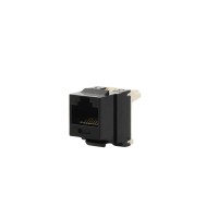 Conector Jack Estilo 110 (de Impacto), Tipo Keystone, Categoría 6, de 8 Posiciones y 8 Cables, Color Negro