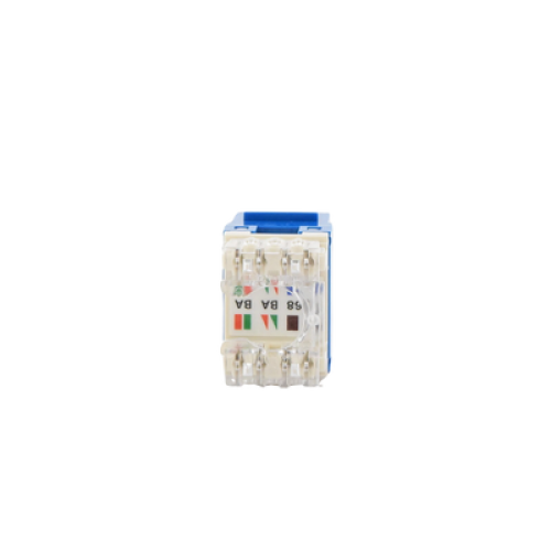Conector Jack Estilo 110 (de Impacto), Tipo Keystone, Categoría 6, de 8 Posiciones y 8 Cables, Color Azul