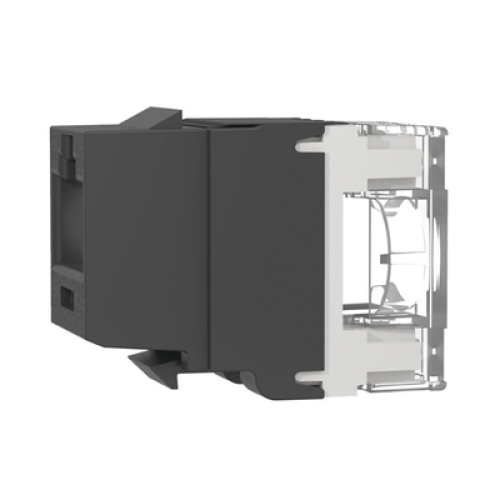 Conector Jack Estilo 110 (de Impacto), Tipo Keystone, Categoría 6A, de 8 Posiciones y 8 Cables, Color Negro Conector Jack Estilo 110 (de Impacto), Tipo Keystone, Categoría 6A, de 8 Posiciones y 8 Cables, Color Negro