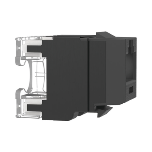 Conector Jack Estilo 110 (de Impacto), Tipo Keystone, Categoría 6A, de 8 Posiciones y 8 Cables, Color Negro Conector Jack Estilo 110 (de Impacto), Tipo Keystone, Categoría 6A, de 8 Posiciones y 8 Cables, Color Negro