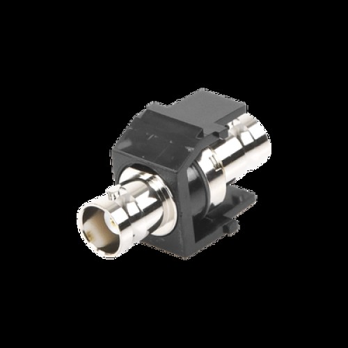 Módulo Acoplador Coaxial Tipo BNC, Keystone, de 50 Ohms, Color Negro