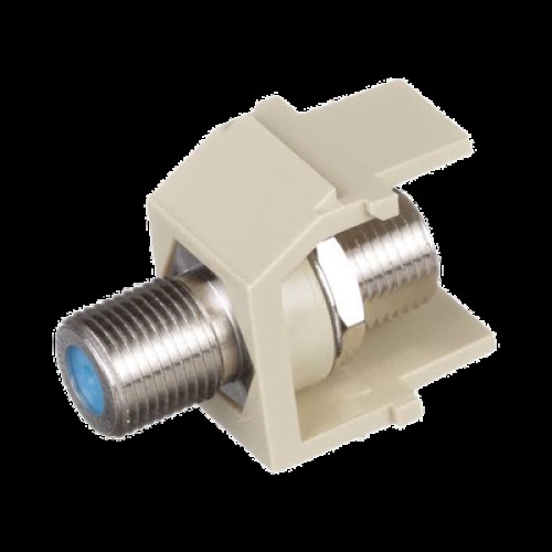Módulo Acoplador Coaxial Tipo F, Keystone, de 75 Ohms, 3.0 GHz, Color Marfil