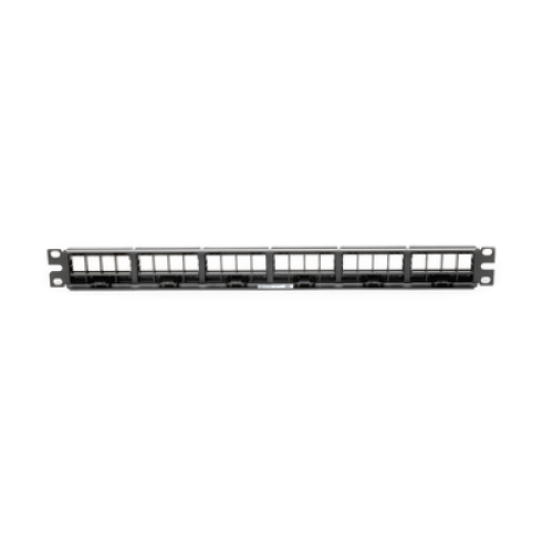 Panel de Parcheo Modular Keystone (Sin Conectores), de 24 Puertos, Espacio Para Identificación con Etiqueta Adhesiva, 1UR