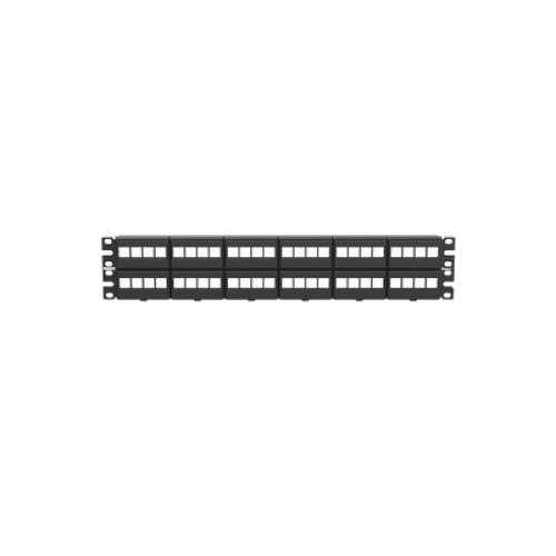 Panel de Parcheo Modular Keystone (Sin Conectores), de 48 Puertos, Identificación con Etiqueta Adhesiva, 2UR