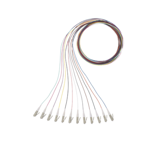 Kit de 12 Pigtails con Conector LC, Multimodo 50/125 OM4, 900um, de 1 Metro (3.28 Pies)