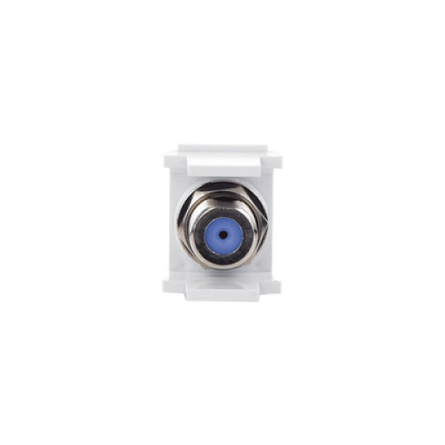 Módulo Acoplador Coaxial Tipo F, Keystone, de 75 Ohms, 3.0 GHz, Color Blanco