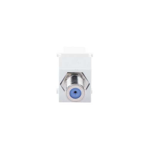 Módulo Acoplador Coaxial Tipo F, Keystone, de 75 Ohms, 3.0 GHz, Color Blanco