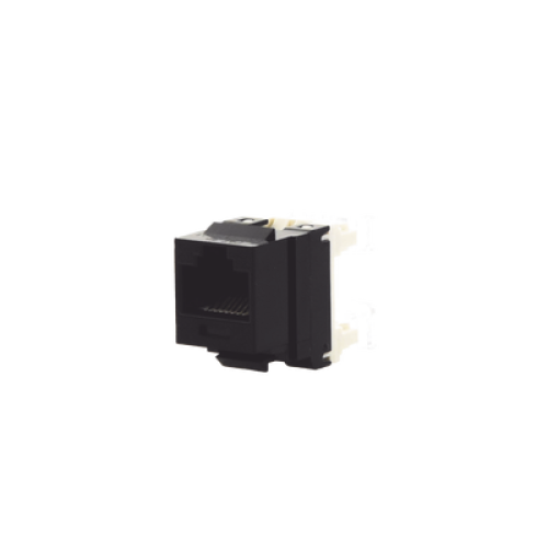 Conector Jack Estilo 110 (de Impacto), Tipo Keystone, Categoría 5e, de 8 Posiciones y 8 Cables, Color Negro